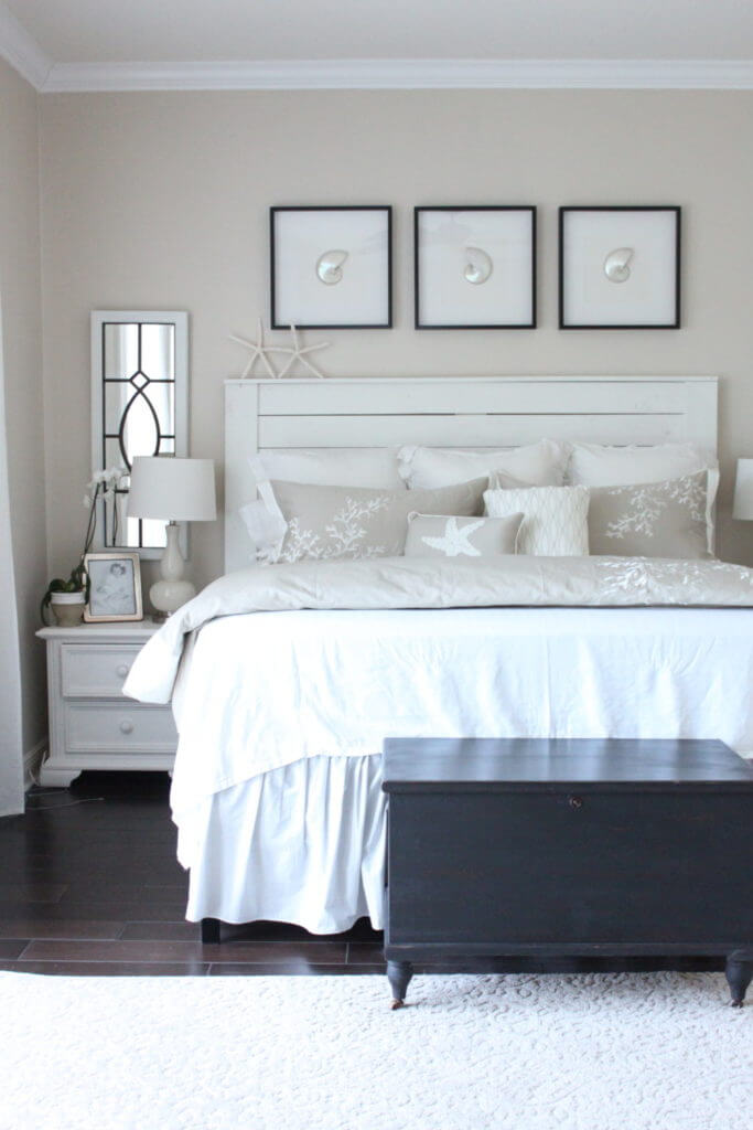 Frame Seashells for a Serene Bedroom Focal Point