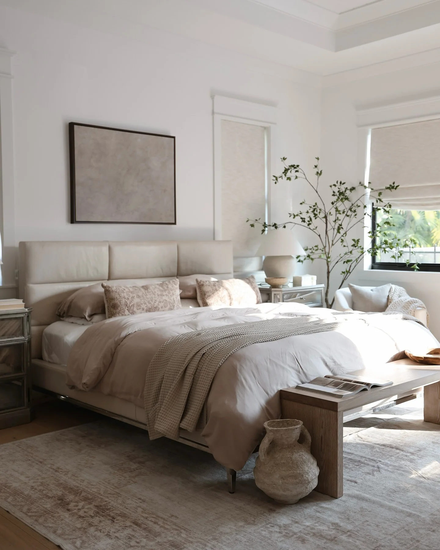 Textured Vase Anchors the Room