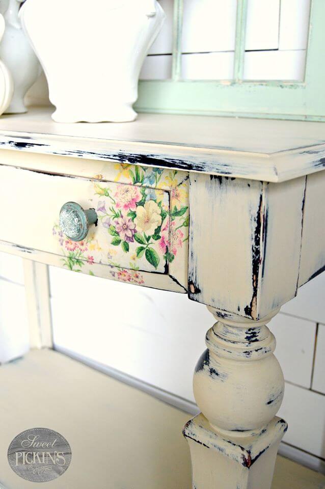 Update Drawer Fronts with Vintage Floral Decals