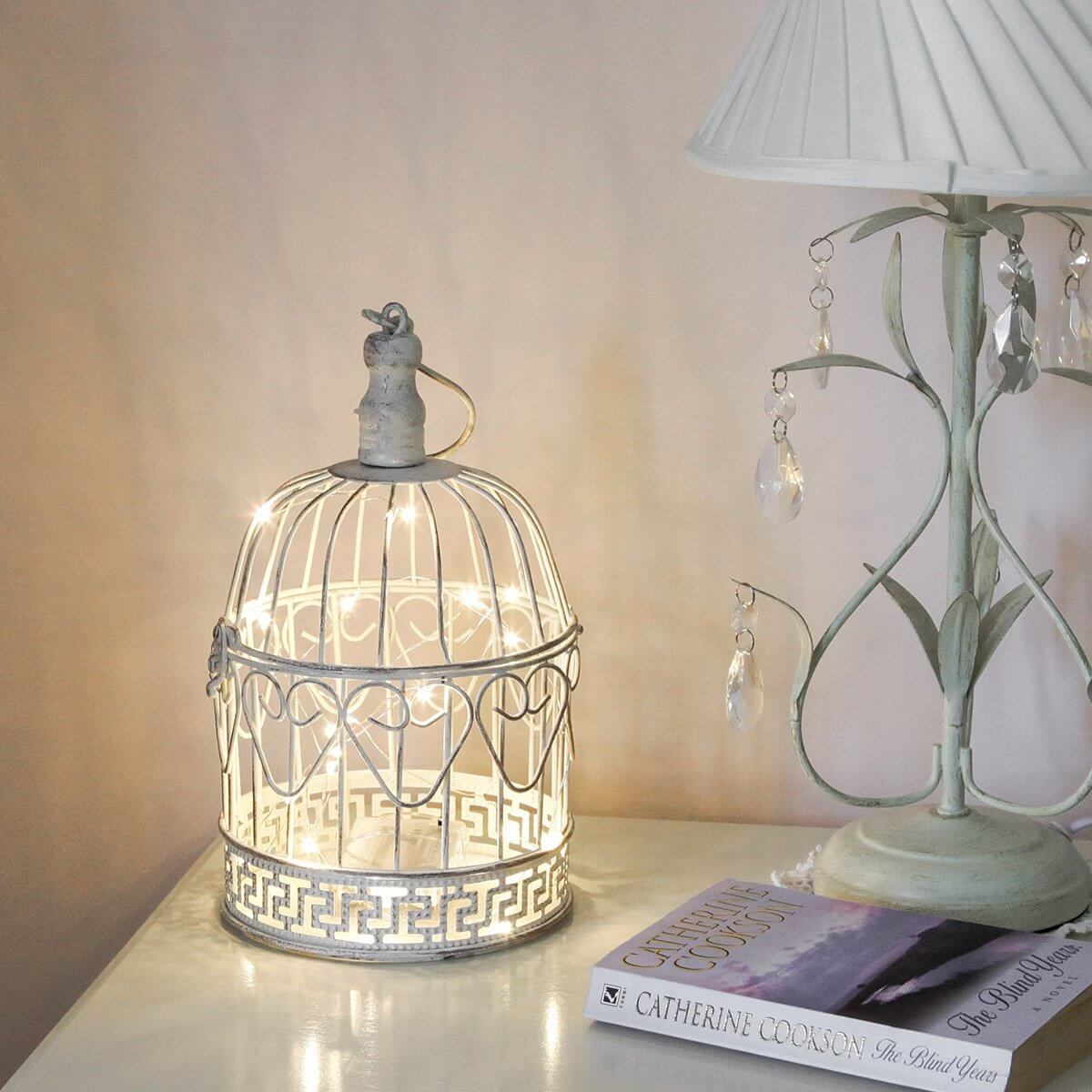 Wire Birdcage Lantern Adds Soft, Ambient Light
