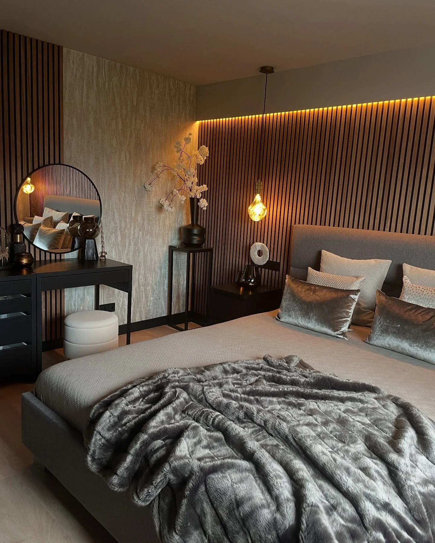 Highlight Wood Paneling with Warm LED Strip Lights