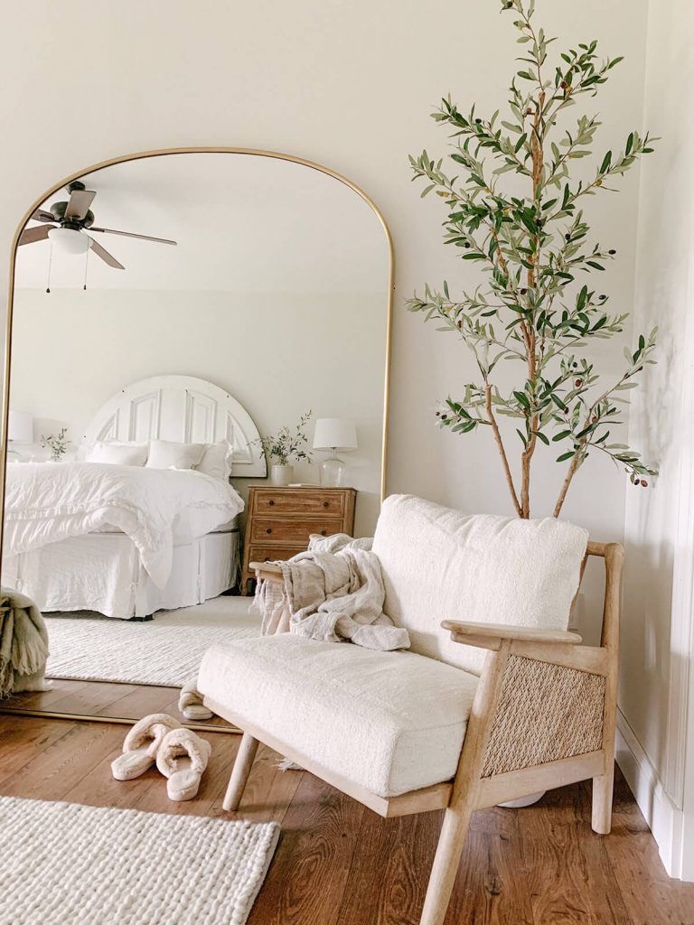 Expand the Room with an Arched Floor Mirror