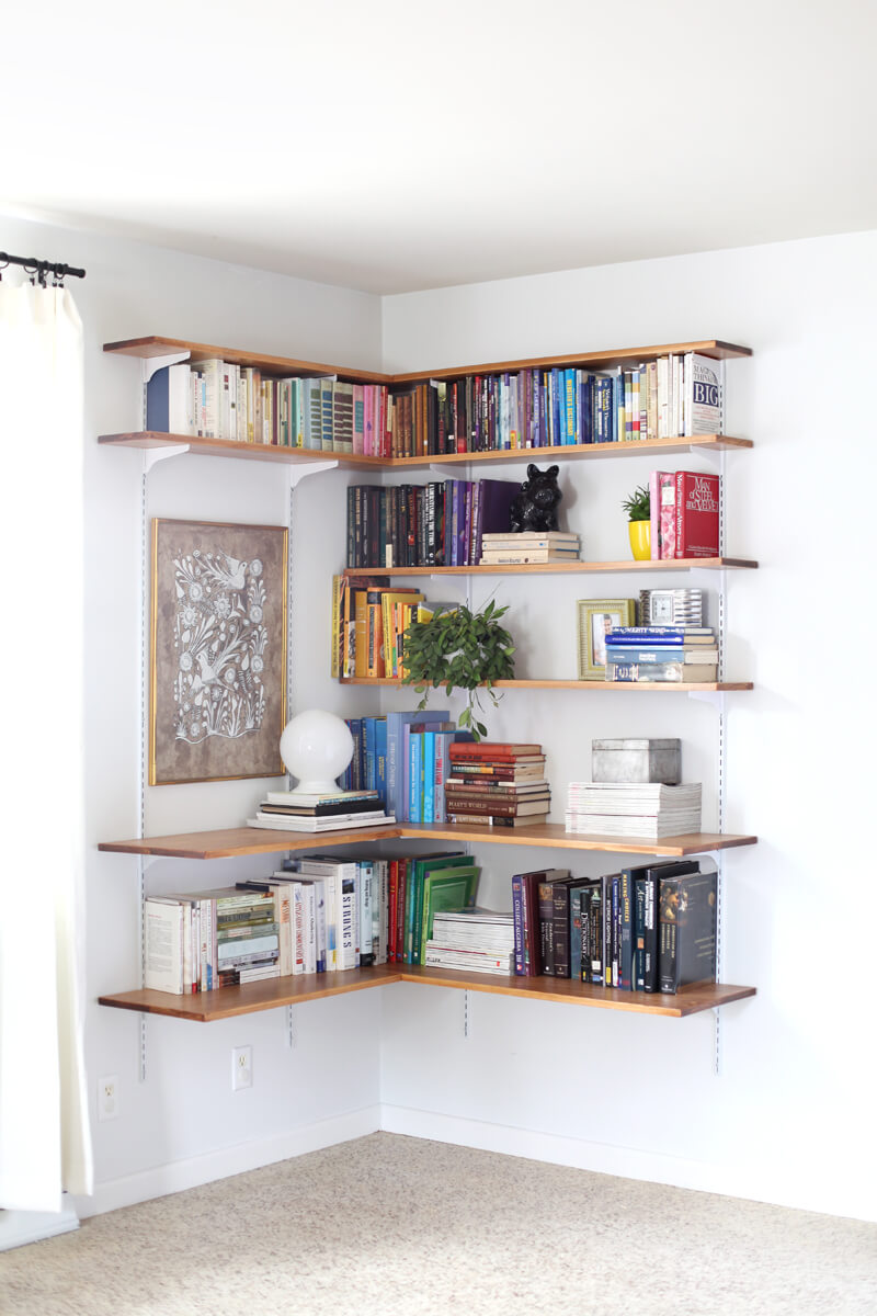 Maximize Book Storage with L-Shaped Shelving