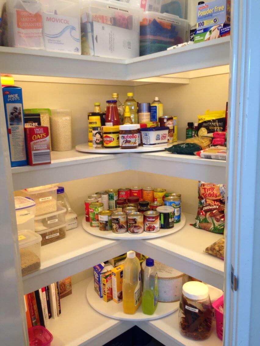 Keep Pantry Items Accessible with Corner Turntables