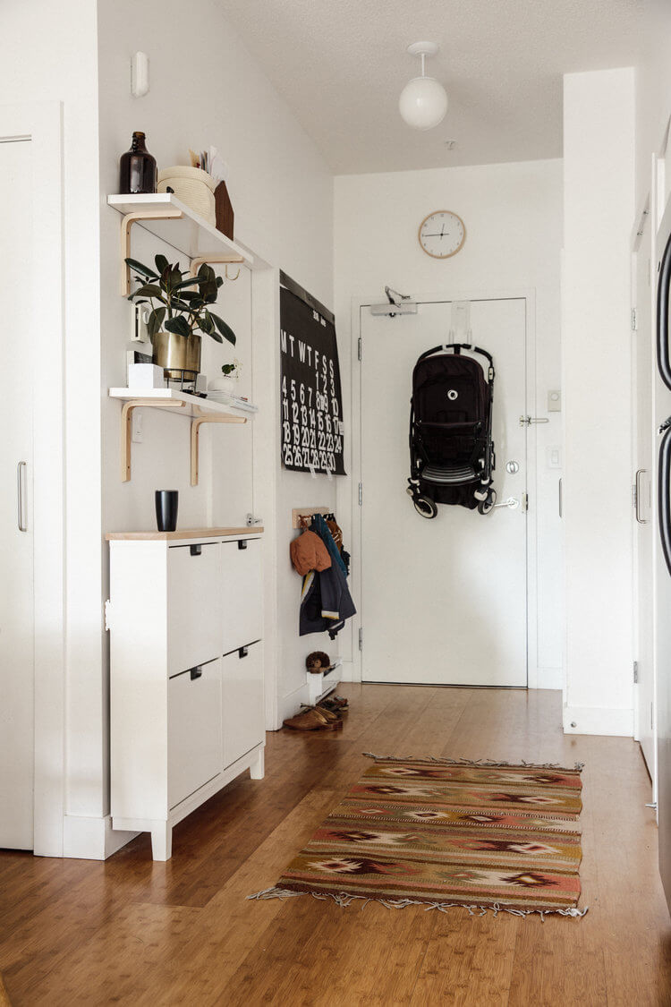 Slim Shoe Cabinet Hides Footwear and Frees Up Floor Space