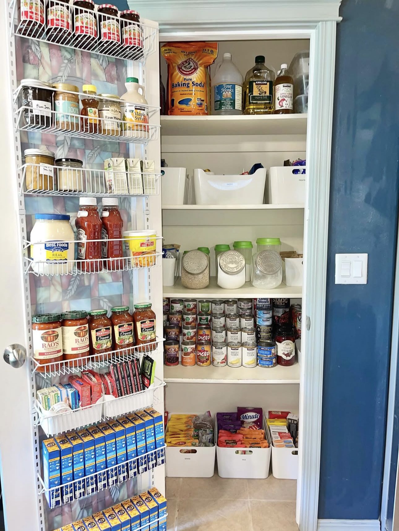 White Bins to Corral Packaged Snacks
