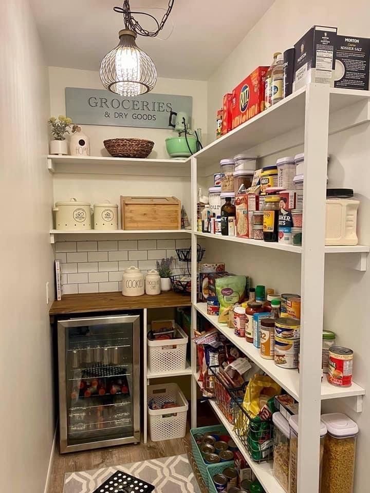 White Woven Baskets for Concealing Bulk Items
