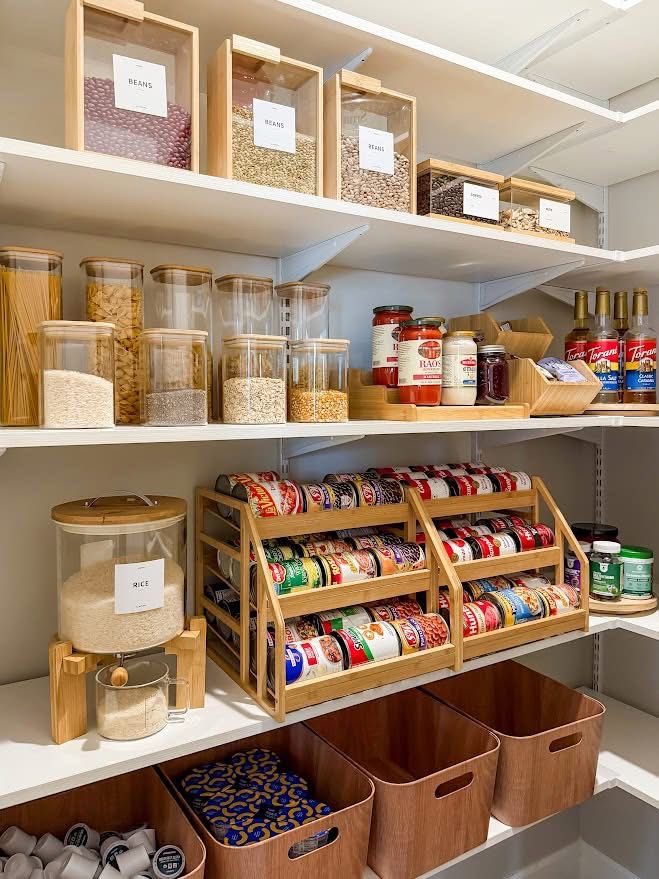 Tiered Shelving to Make Canned Goods Visible
