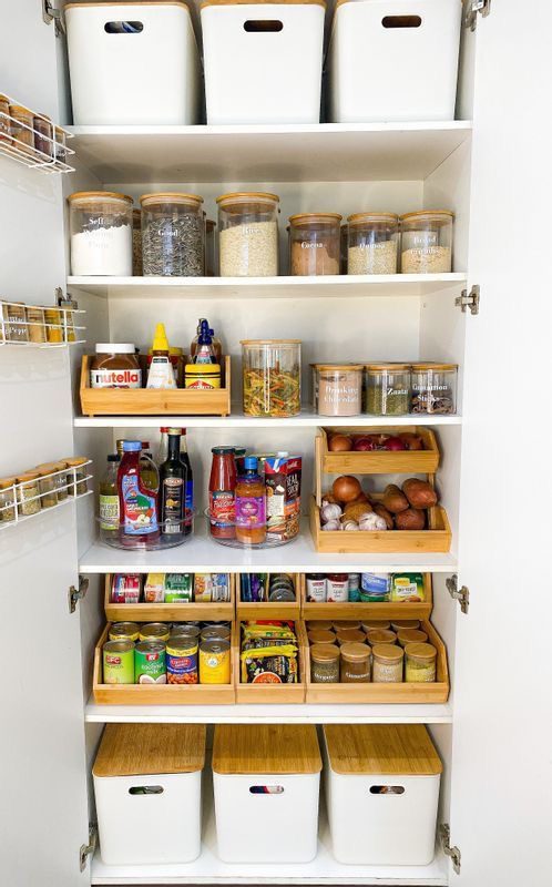 Tiered Bins for Visible Onion and Garlic Storage