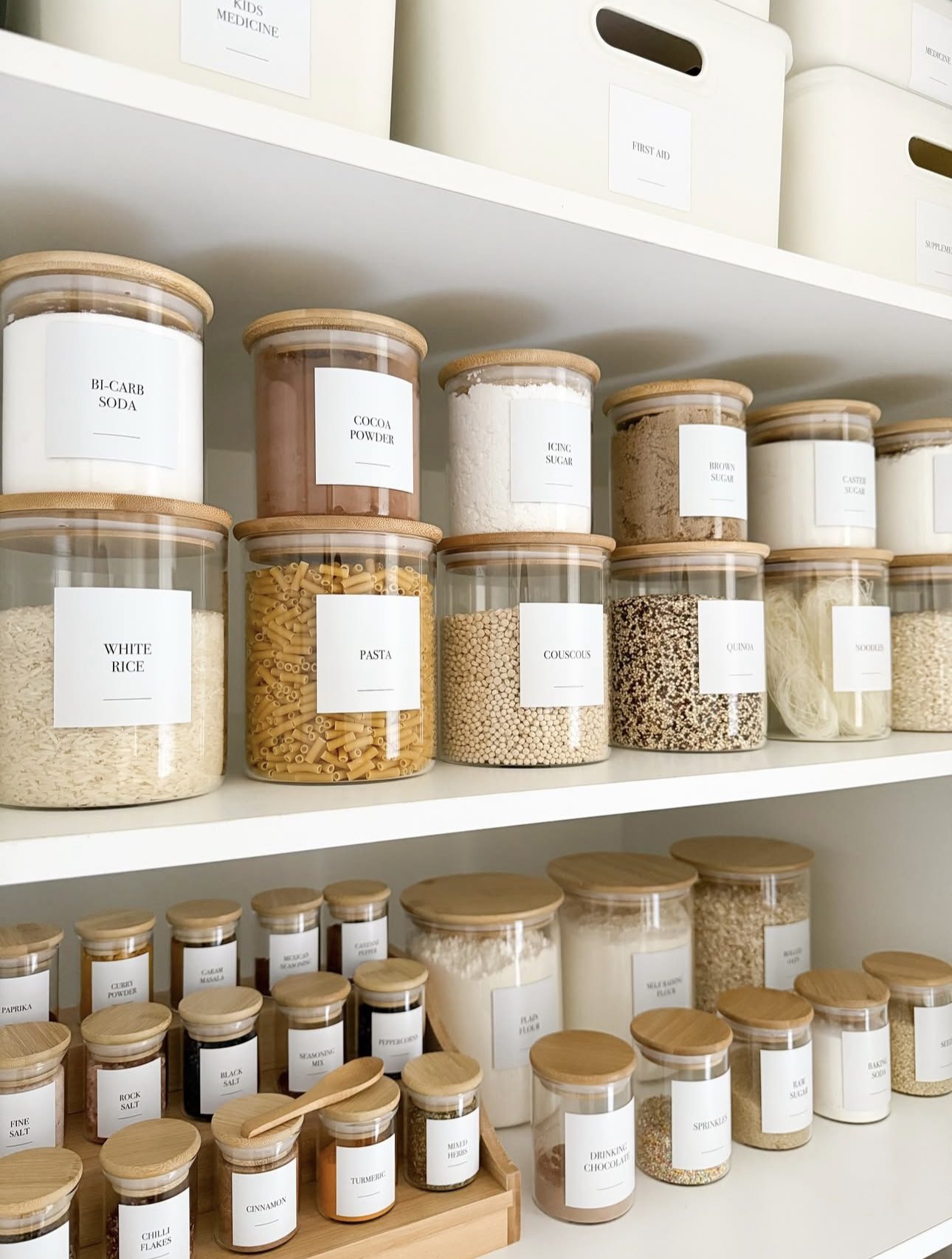 Clear Glass Jars for Visible Baking Ingredients