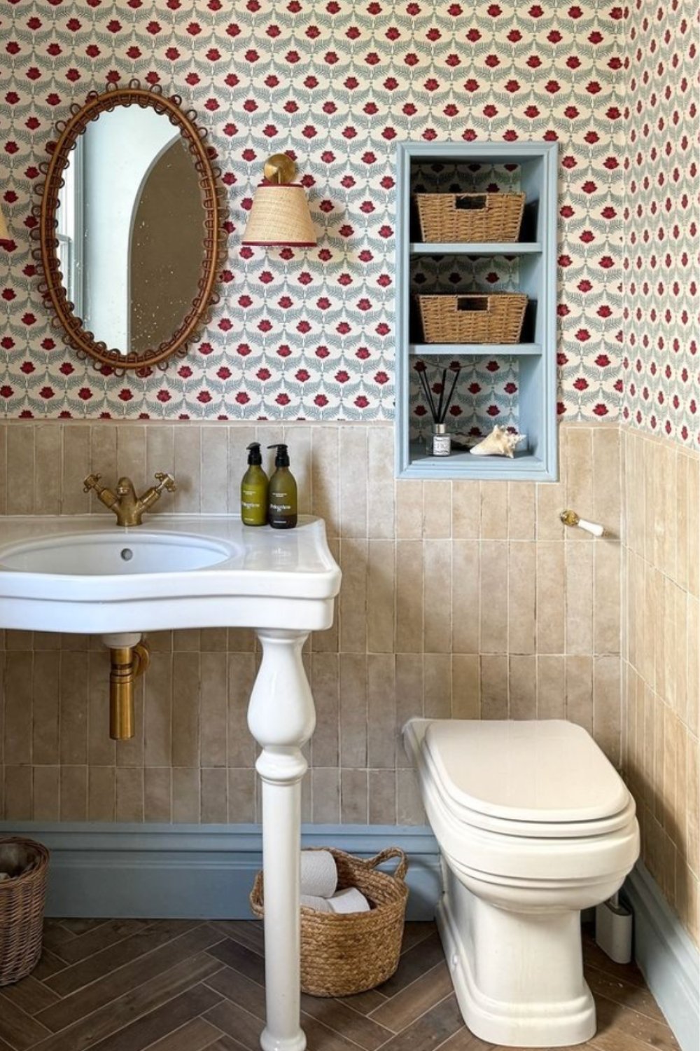 Blue Built-In Shelf Adds Vertical Storage