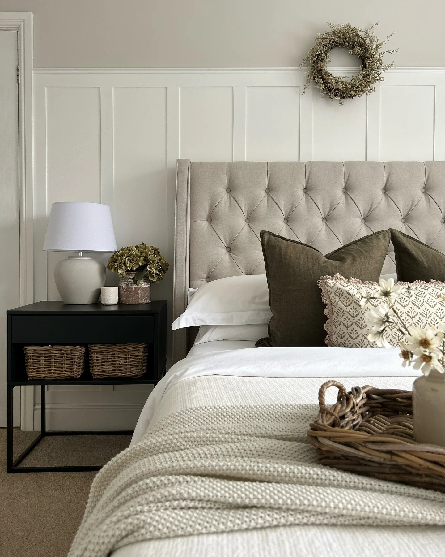 Woven Baskets Add Natural Texture to Open Shelves