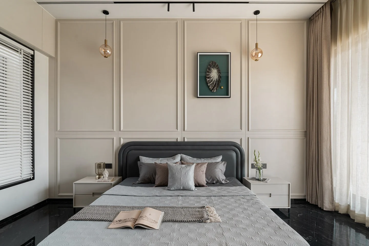 Paneled Wall Creates a Subtle Architectural Backdrop