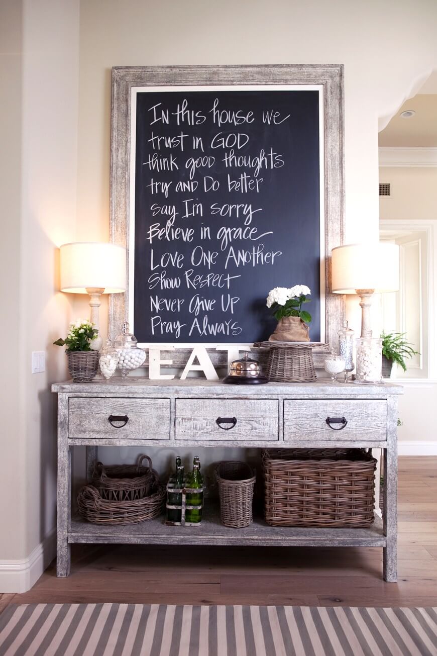 Share Household Values with Chalkboard Wall Art