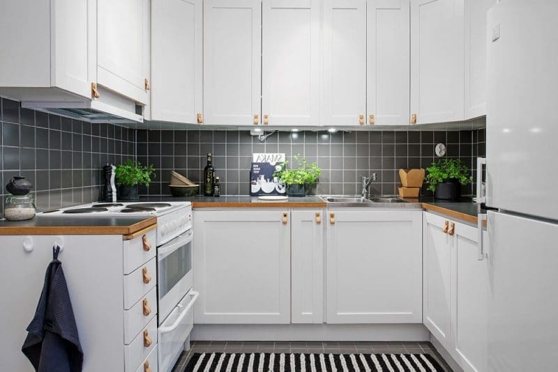 Dark Gray Square Tiles Add Modern Contrast