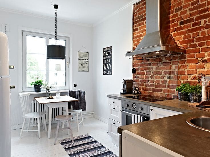 Exposed Brick Walls Add Rustic Charm