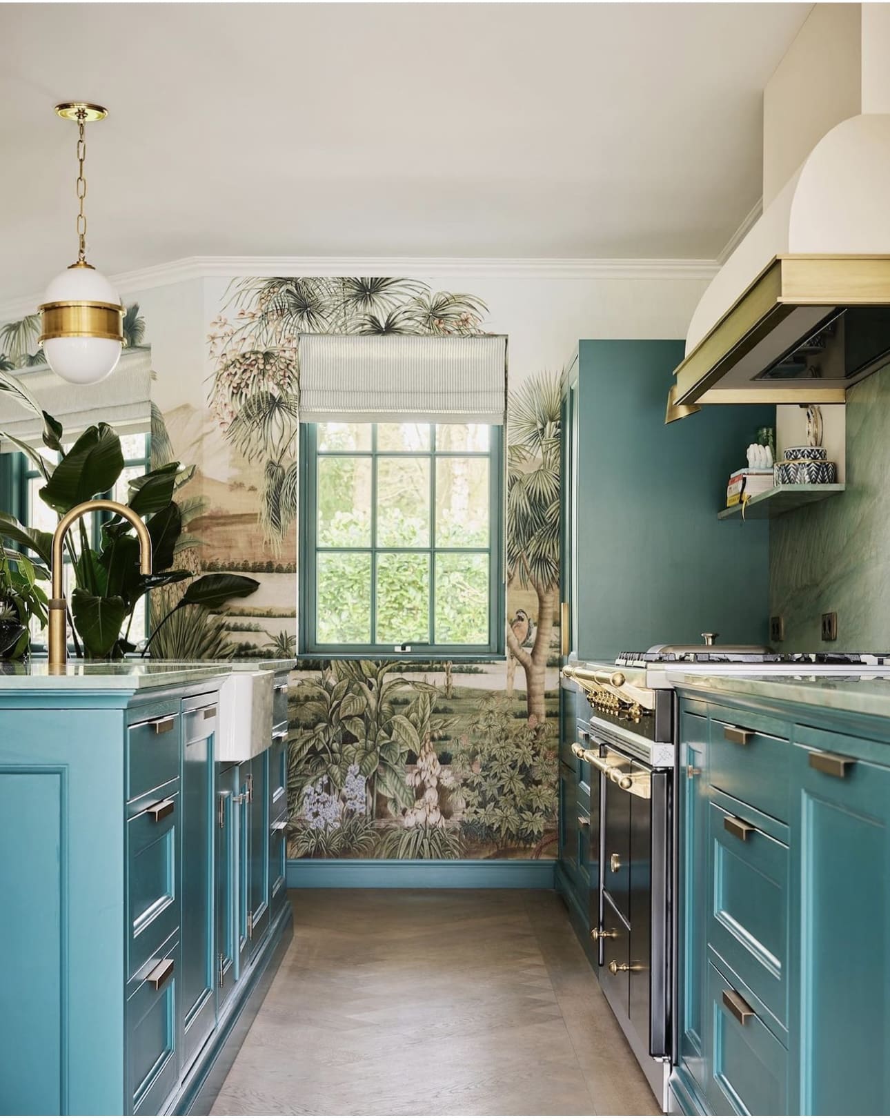 Immersive Tropical Mural Wallpaper for Your Kitchen