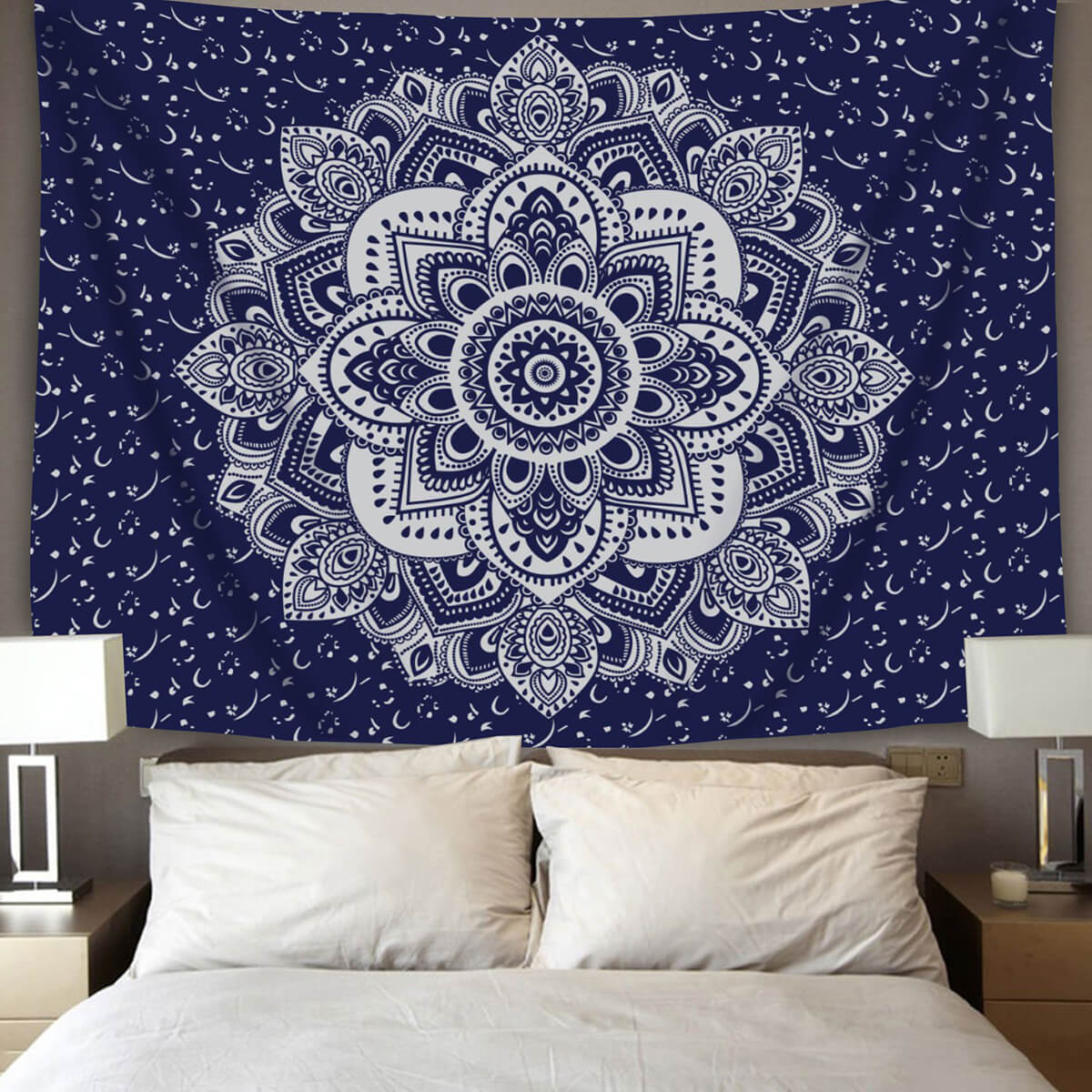 Mandala Tapestry Creates a Bold Statement Wall