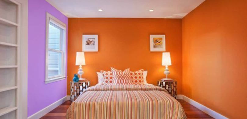 Lavender Walls Anchor Orange Accents
