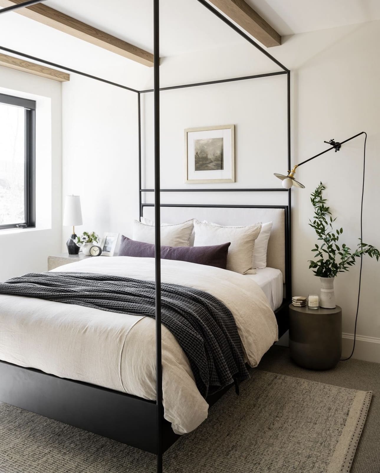 Define Your Space with a Black Metal Canopy Bed
