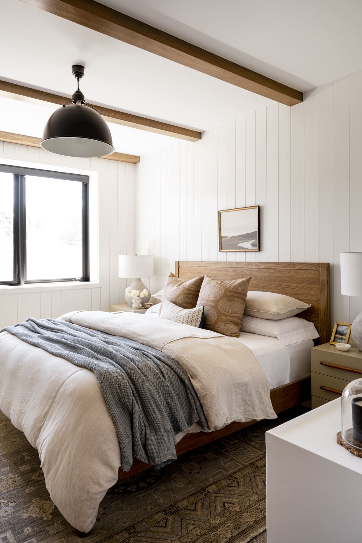 Contrast Wood with Paneled Walls
