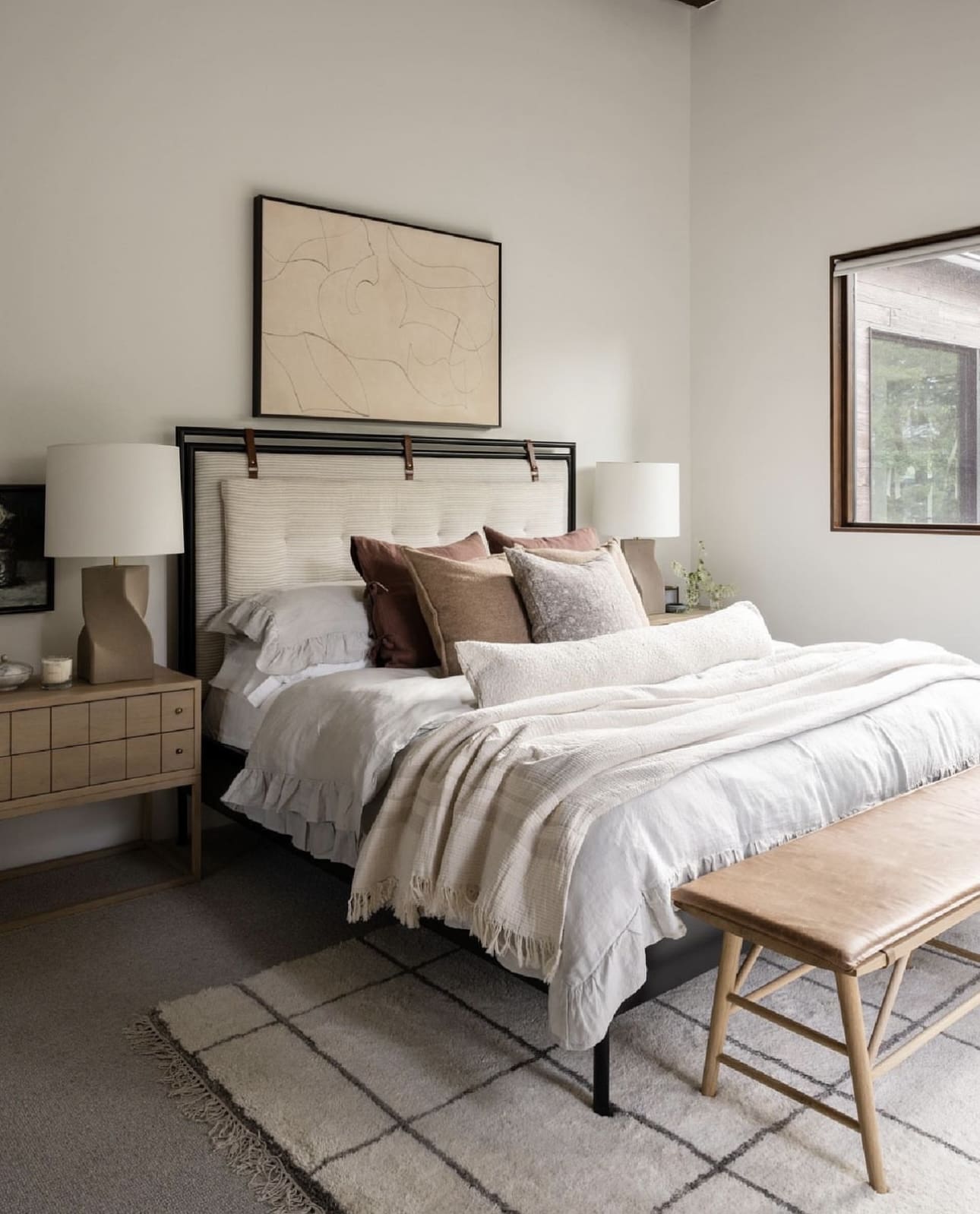 Combine Tufted Texture with Leather Straps