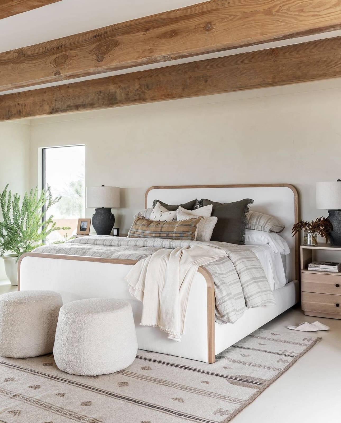 Soften Your Bed Frame with Curved Wood Trim