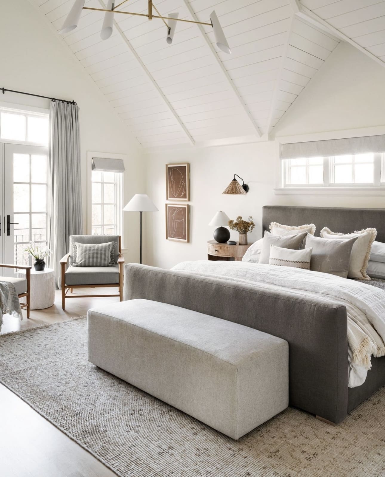 Upholstered Bench Offers a Soft Landing at the Foot of the Bed