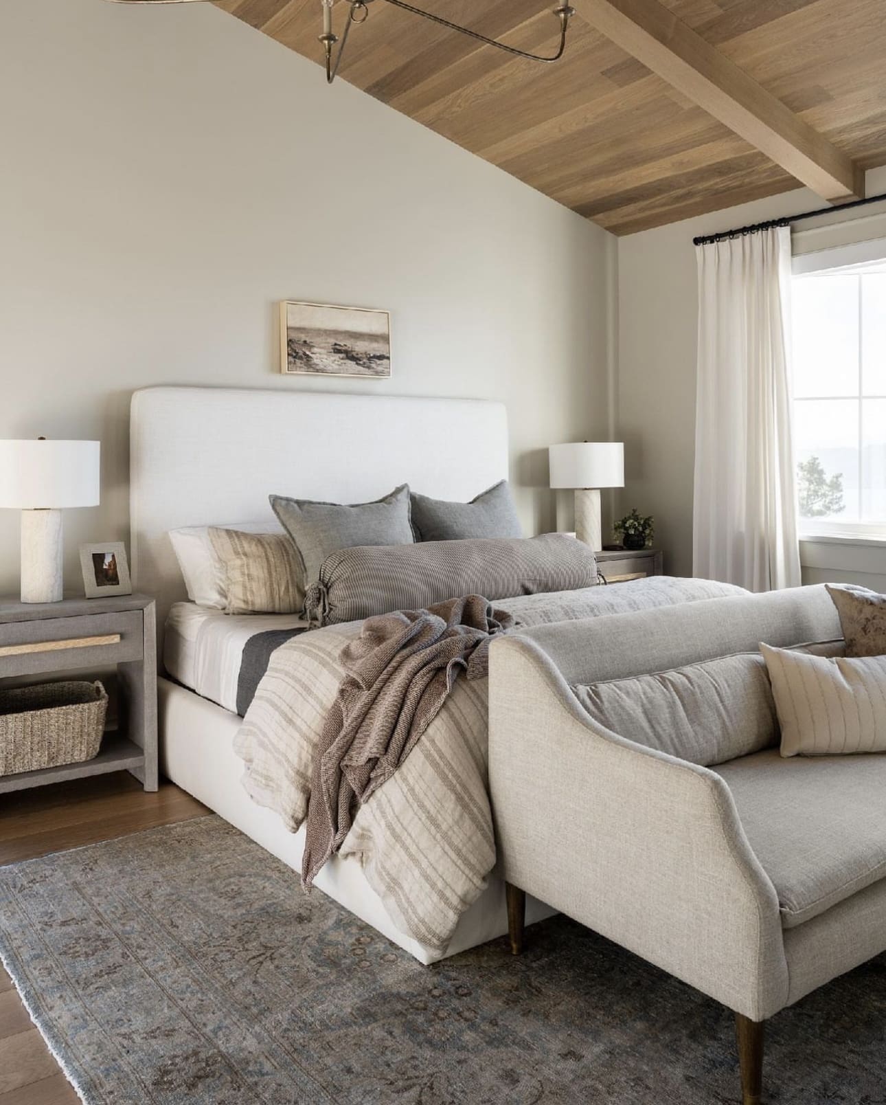Layer Bedding for a Cozy Striped Look