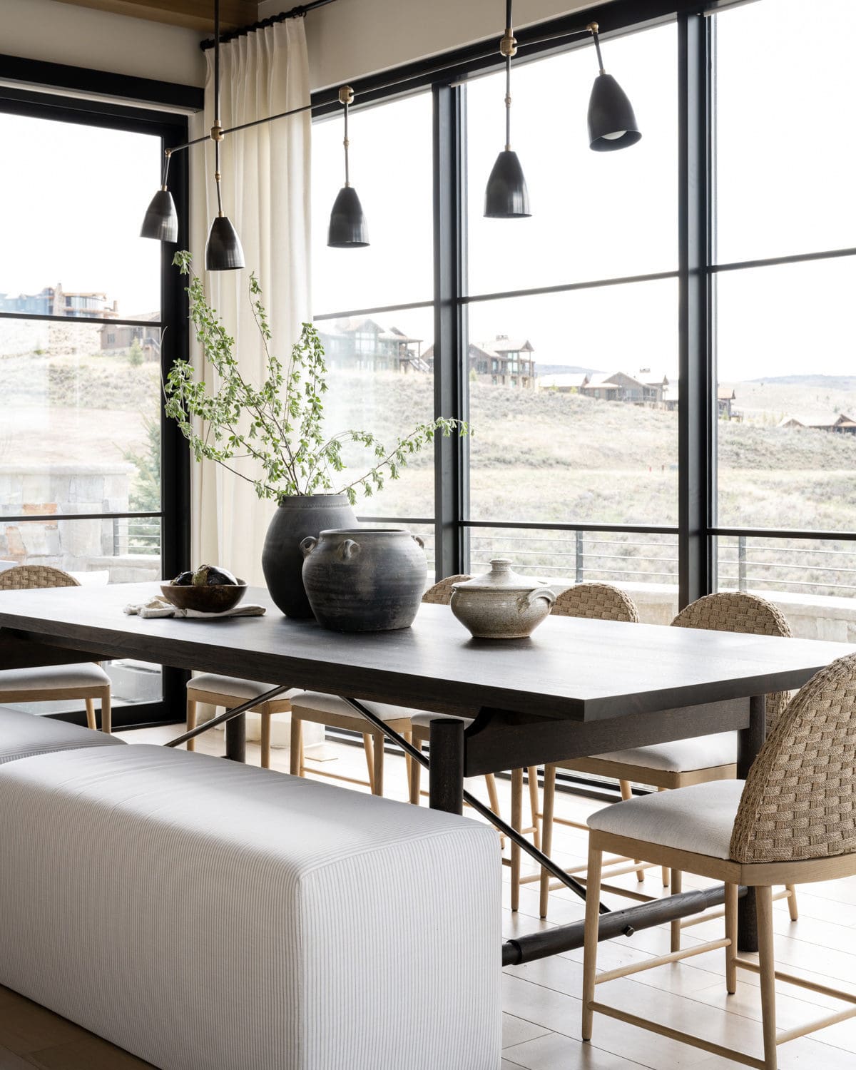 Textured Upholstered Bench Adds Casual Seating