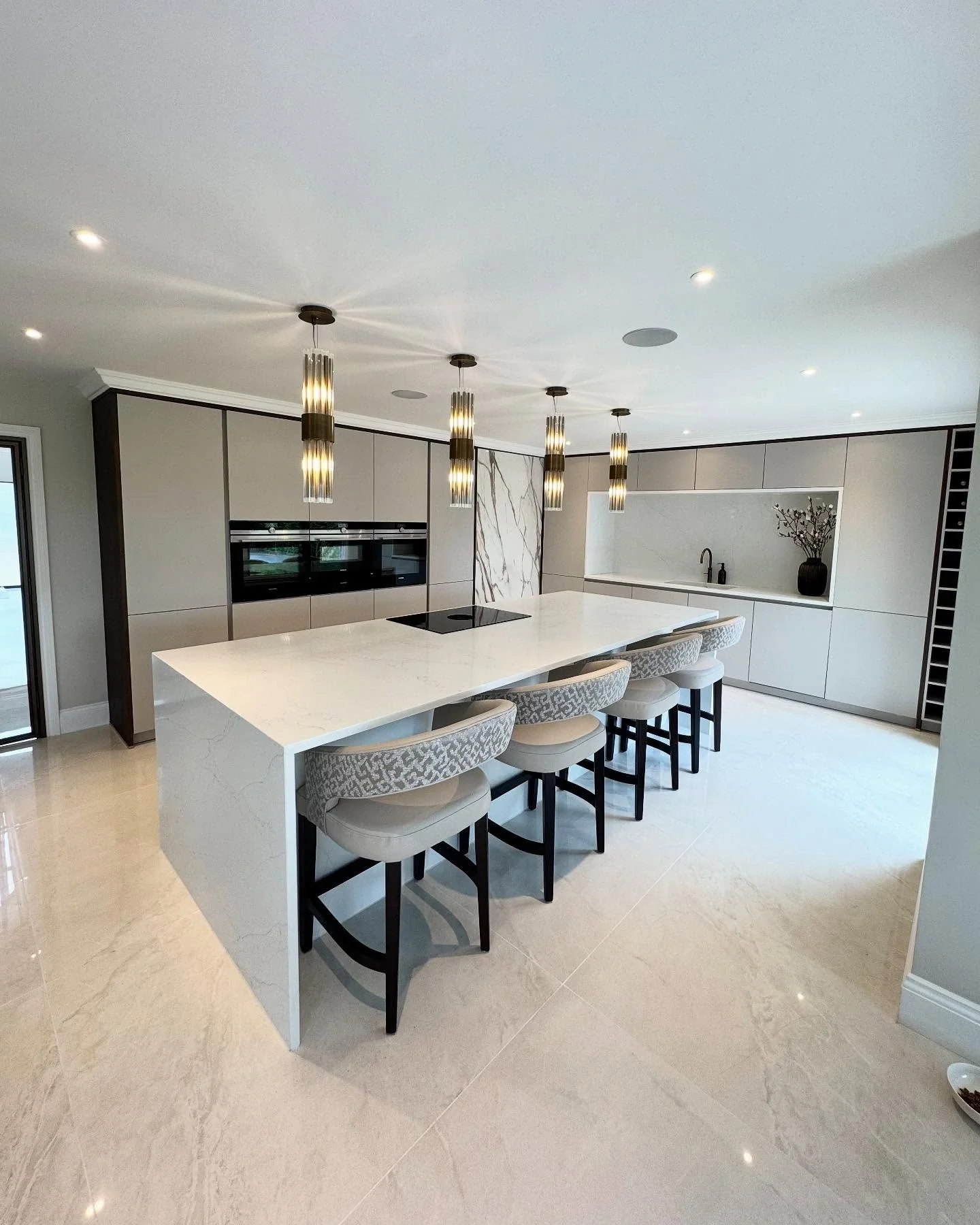 Draw the Eye Up with Linear Pendant Lights