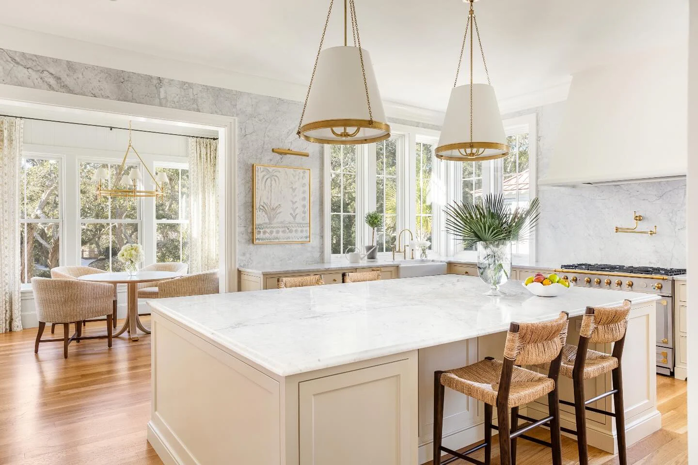 Frame Your Island with Oversized Pendant Lights