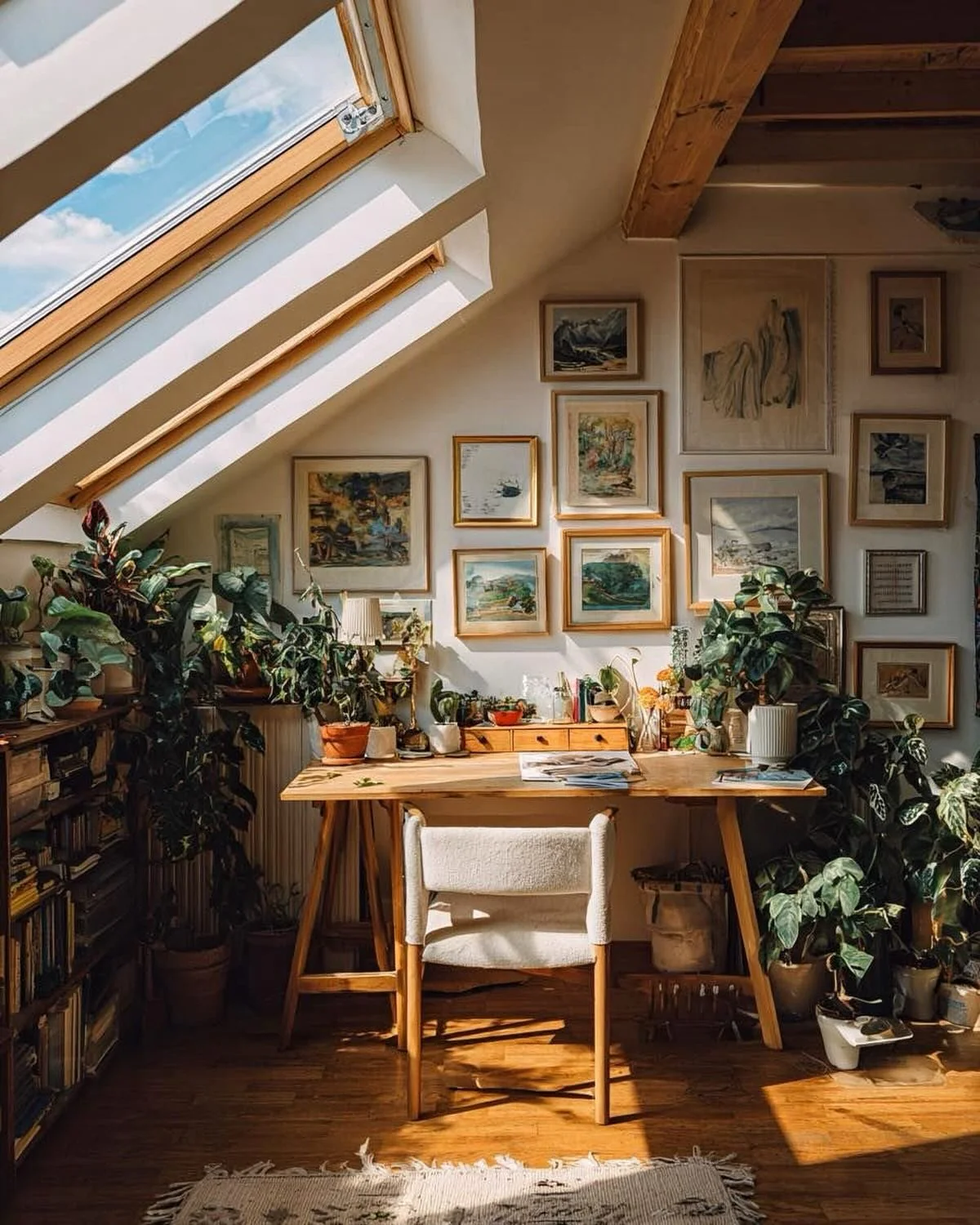 Gallery Wall of Art Adds Personality Behind Your Desk