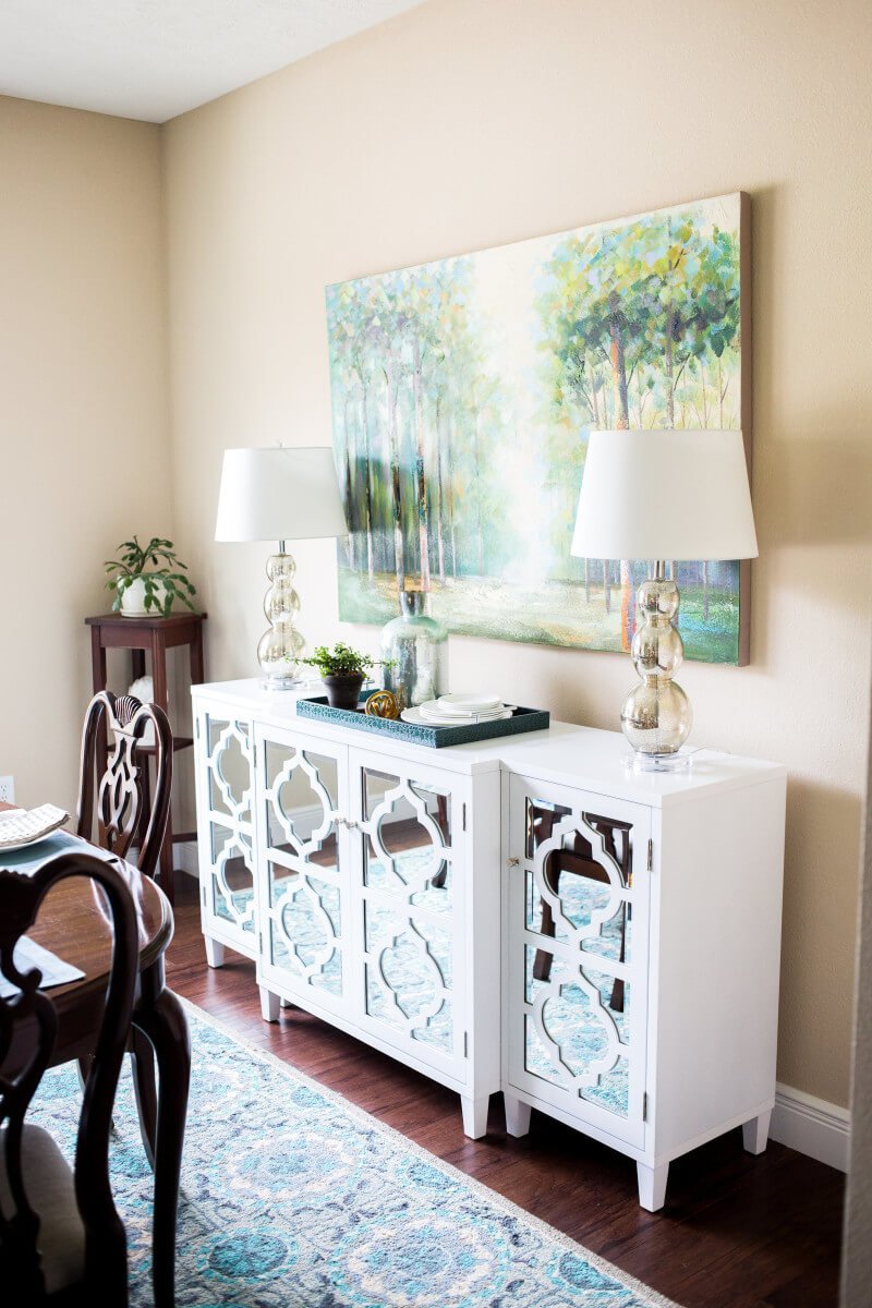 Reflect Light and Hide Clutter with Mirrored Cabinet Doors
