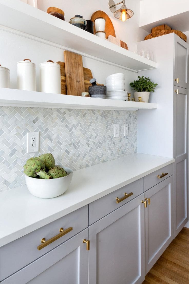White Bowl of Artichokes Adds Freshness to Countertop