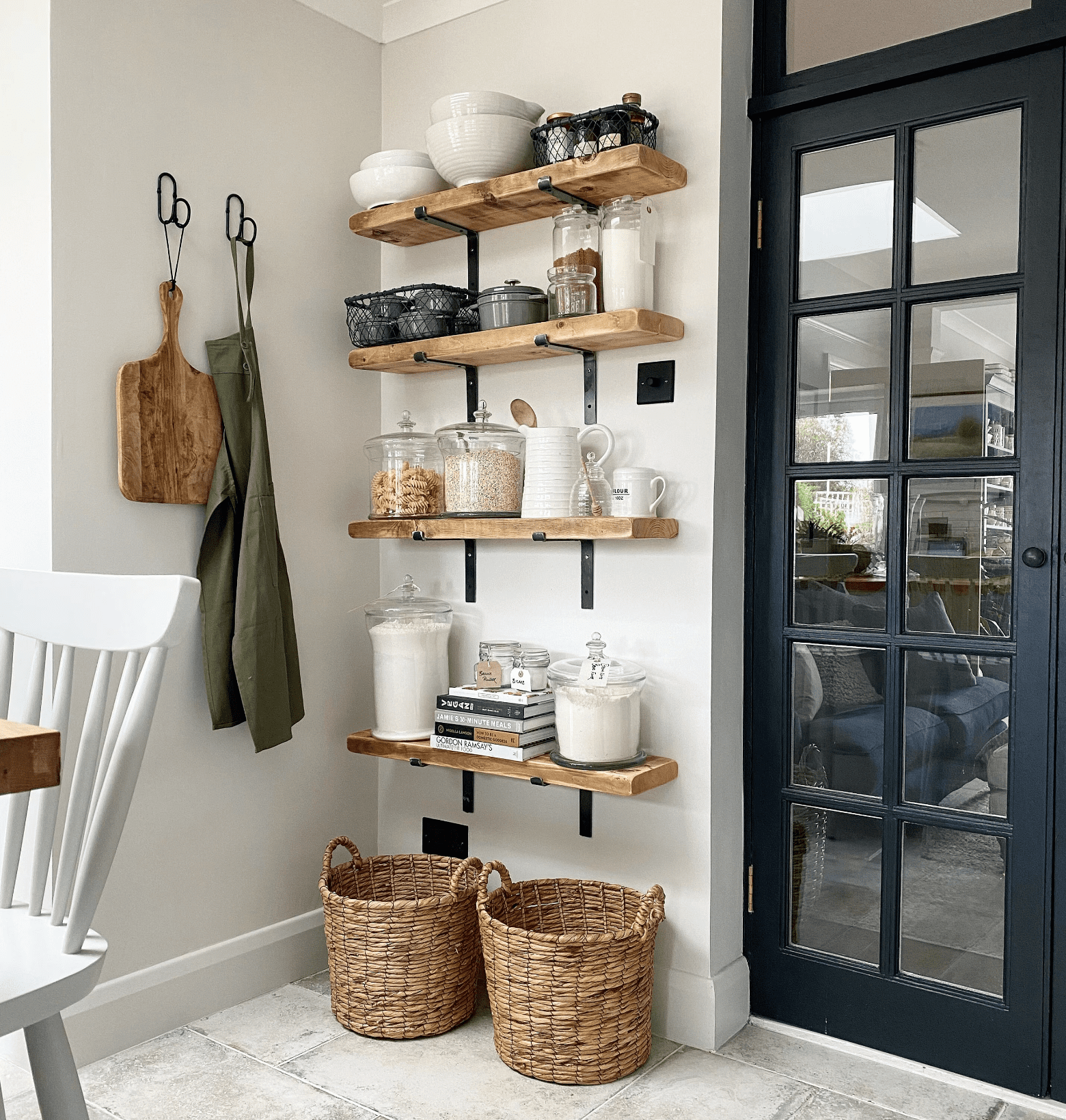 Keep Pantry Staples Visible and Organized in Labeled Glass Jars