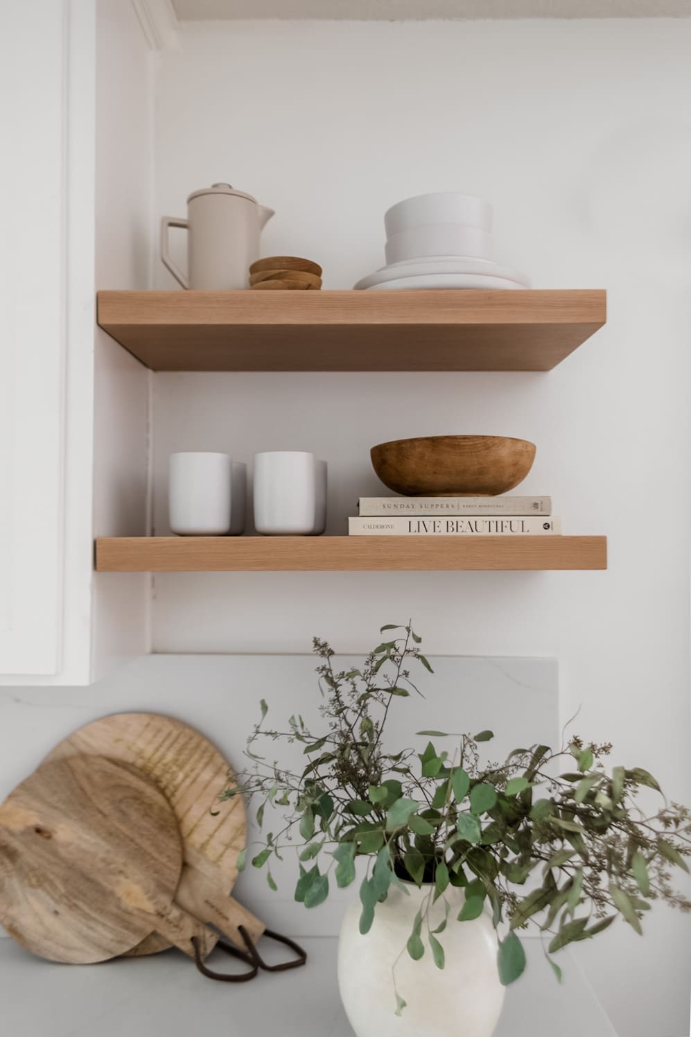 Stack Books to Elevate a Wooden Bowl