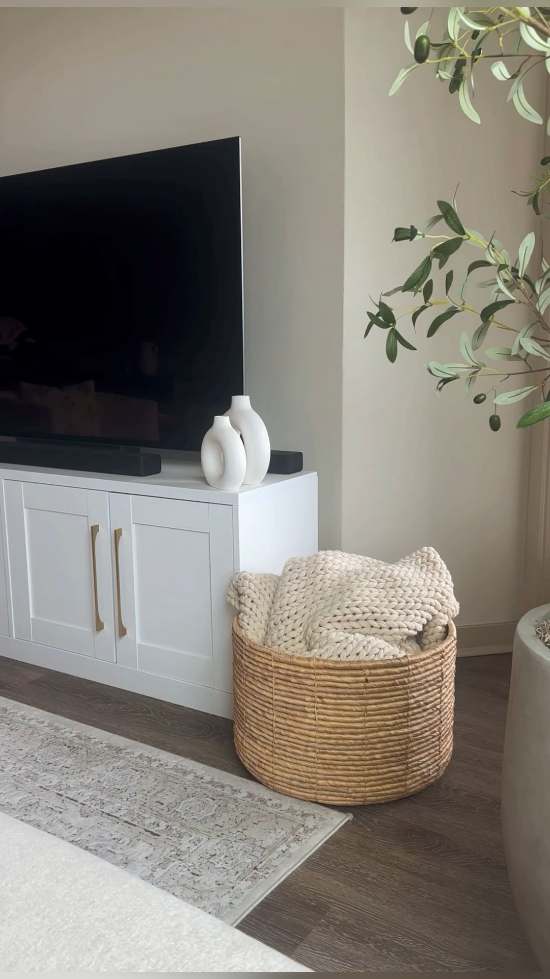 Incorporate Cozy Texture with a Woven Basket