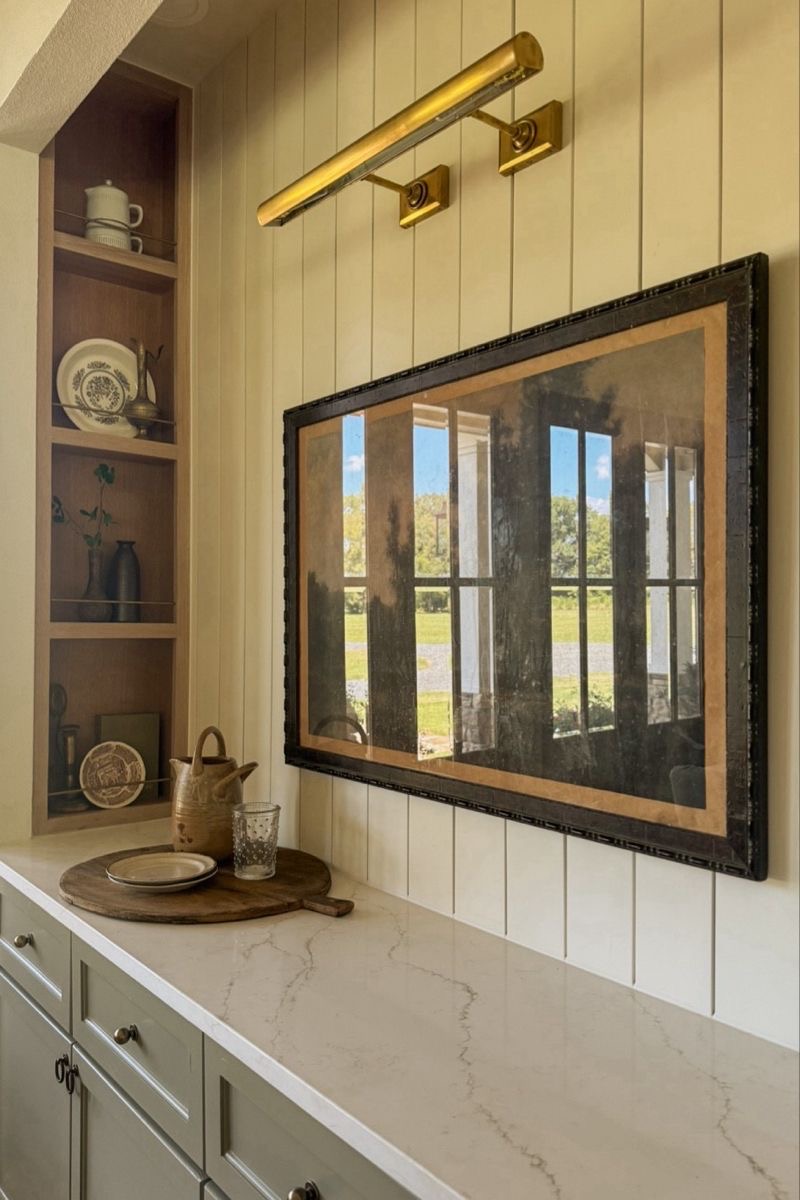 Highlight Artwork with a Brass Picture Light