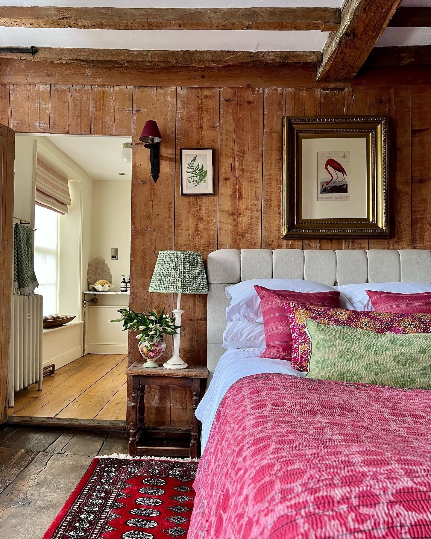 Textured Pink Quilt Adds Warmth to the Bed