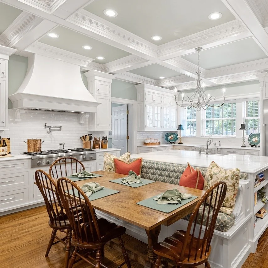 Built-in Banquette Seating Creates a Cozy Kitchen Nook