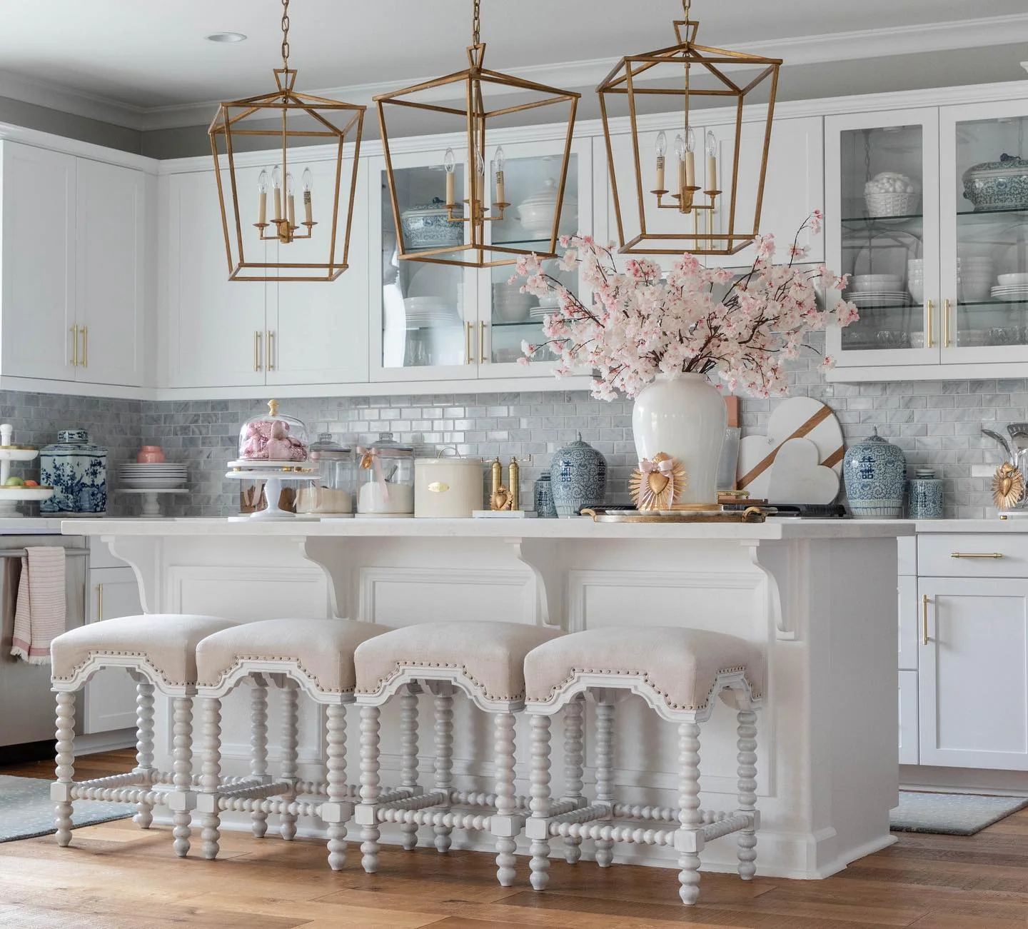 Introduce French Country Flair with Beaded Bar Stools