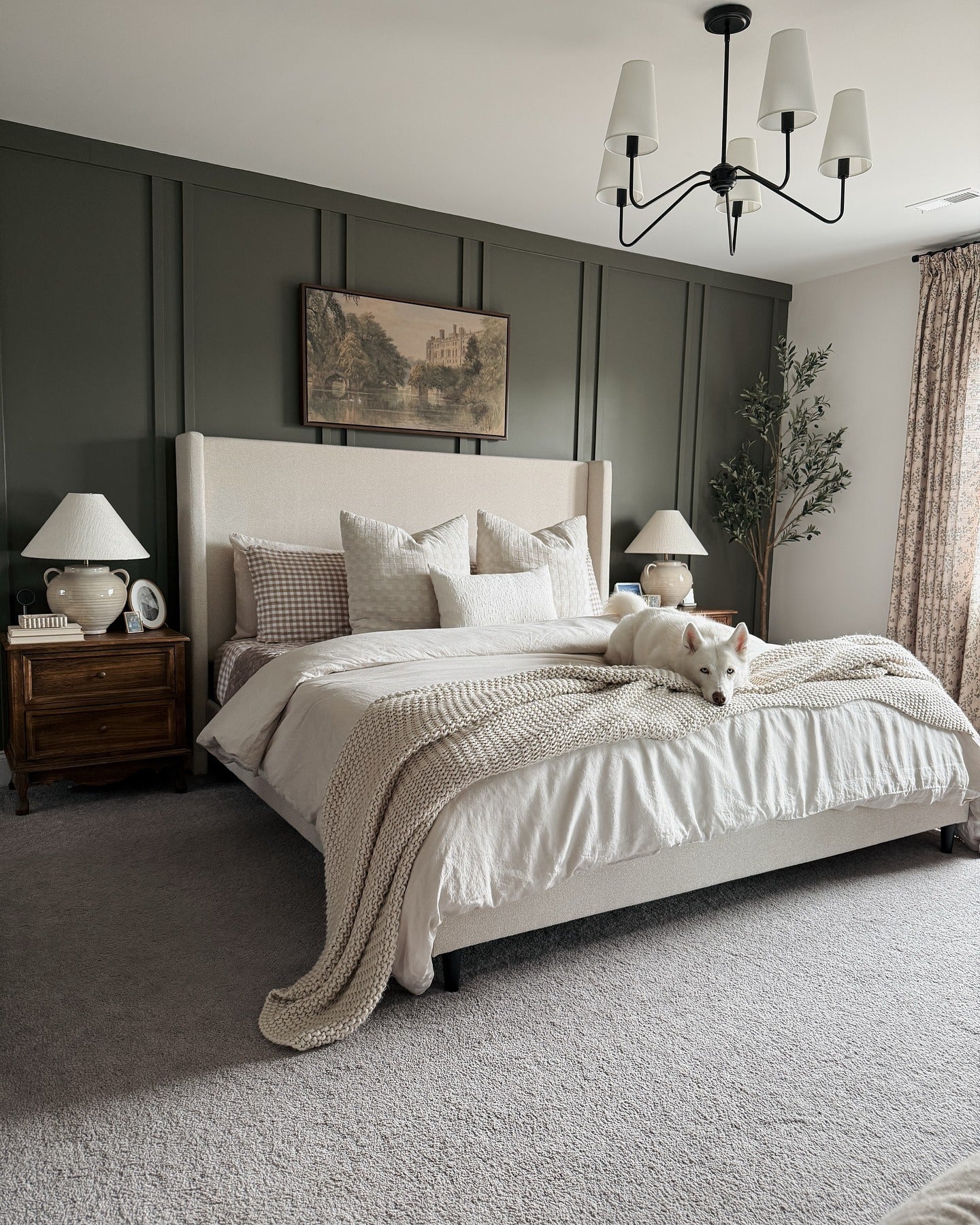 Establish a Dramatic Victorian Backdrop with Dark Green Wall Paneling