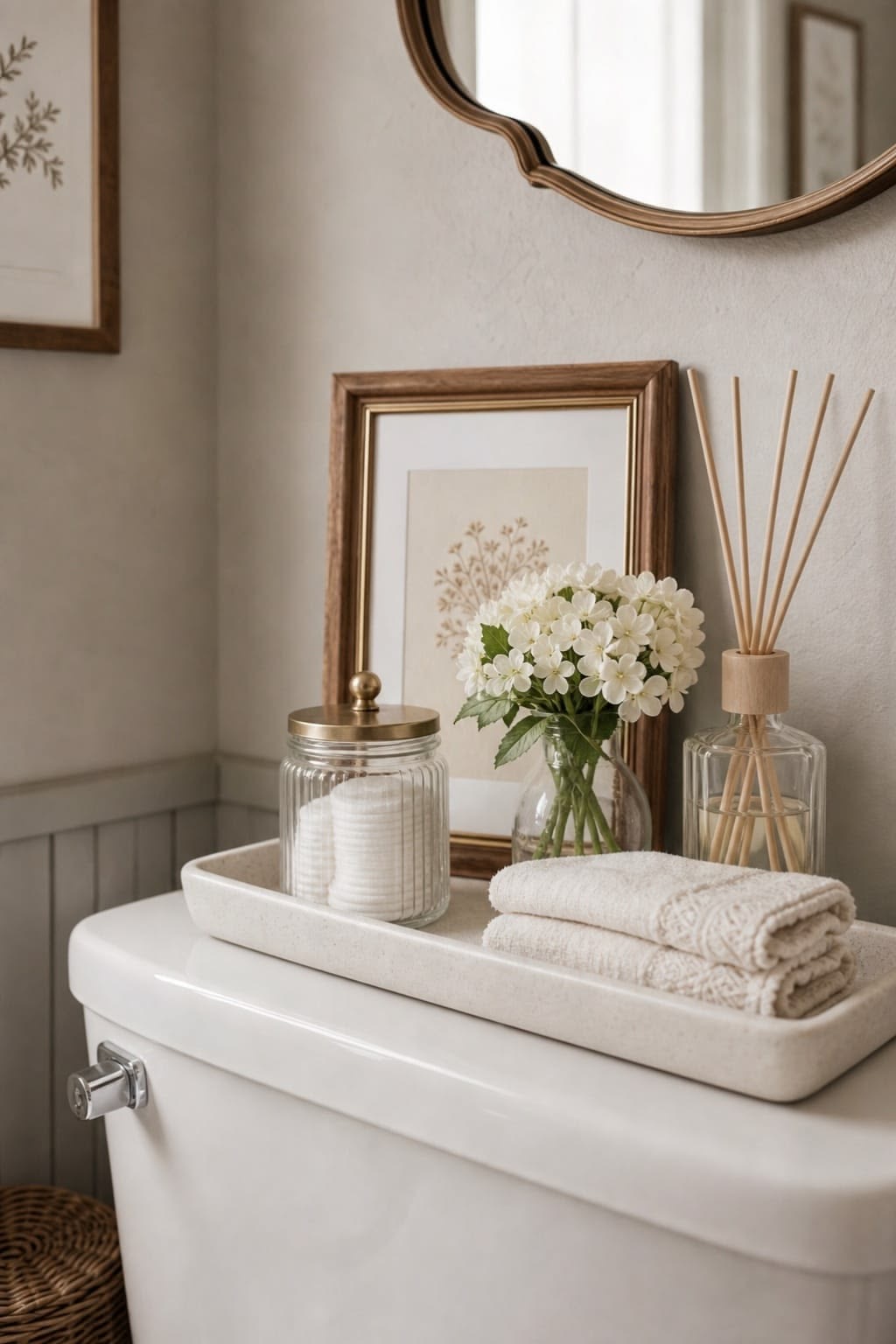 Curate a Textured Tray with Glass and Linen