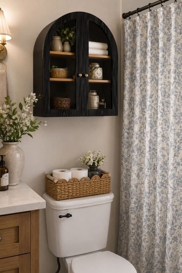 Scalloped Woven Basket for Toilet Paper Rolls